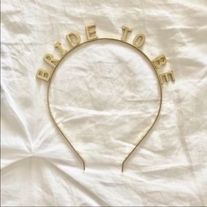 Gold Bride to be headband